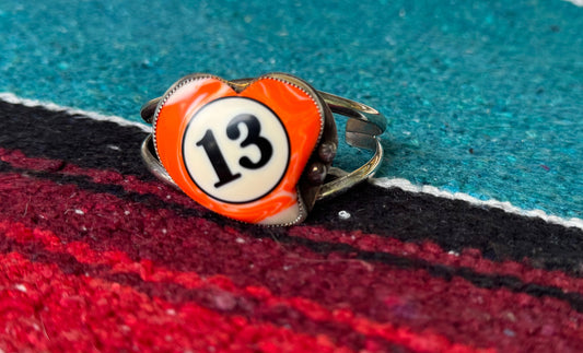Bold Lucky 13 Pool Ball Cuff Bracelet