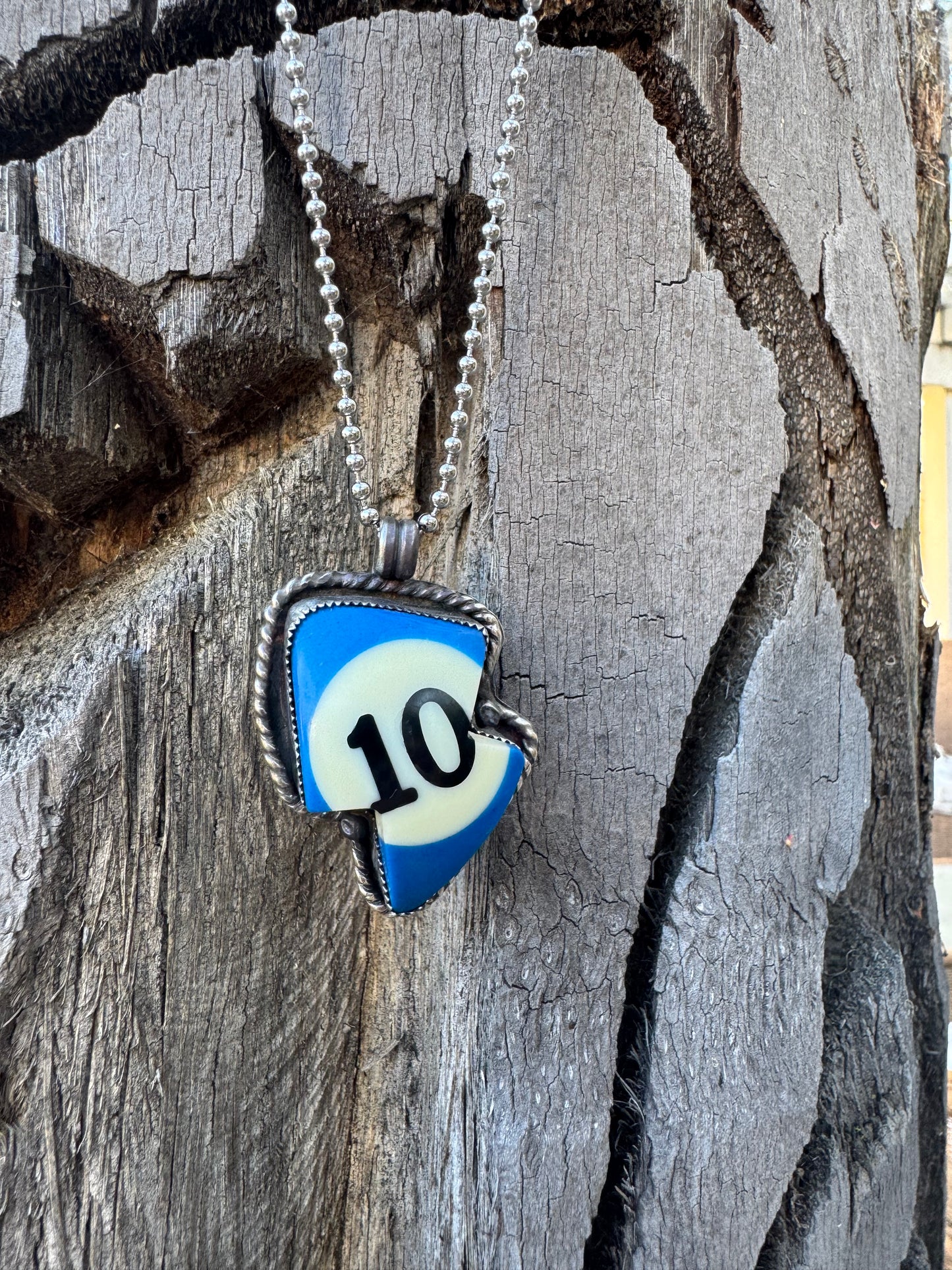 “10” Billiard Ball Chunky Bolt Necklace