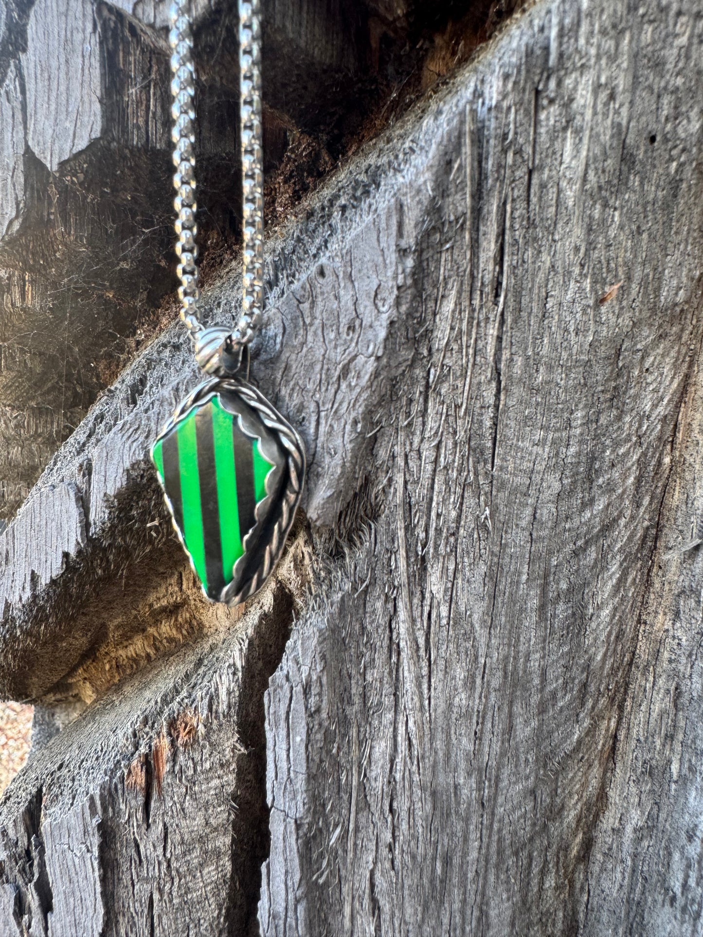 Striped Pendant Necklace