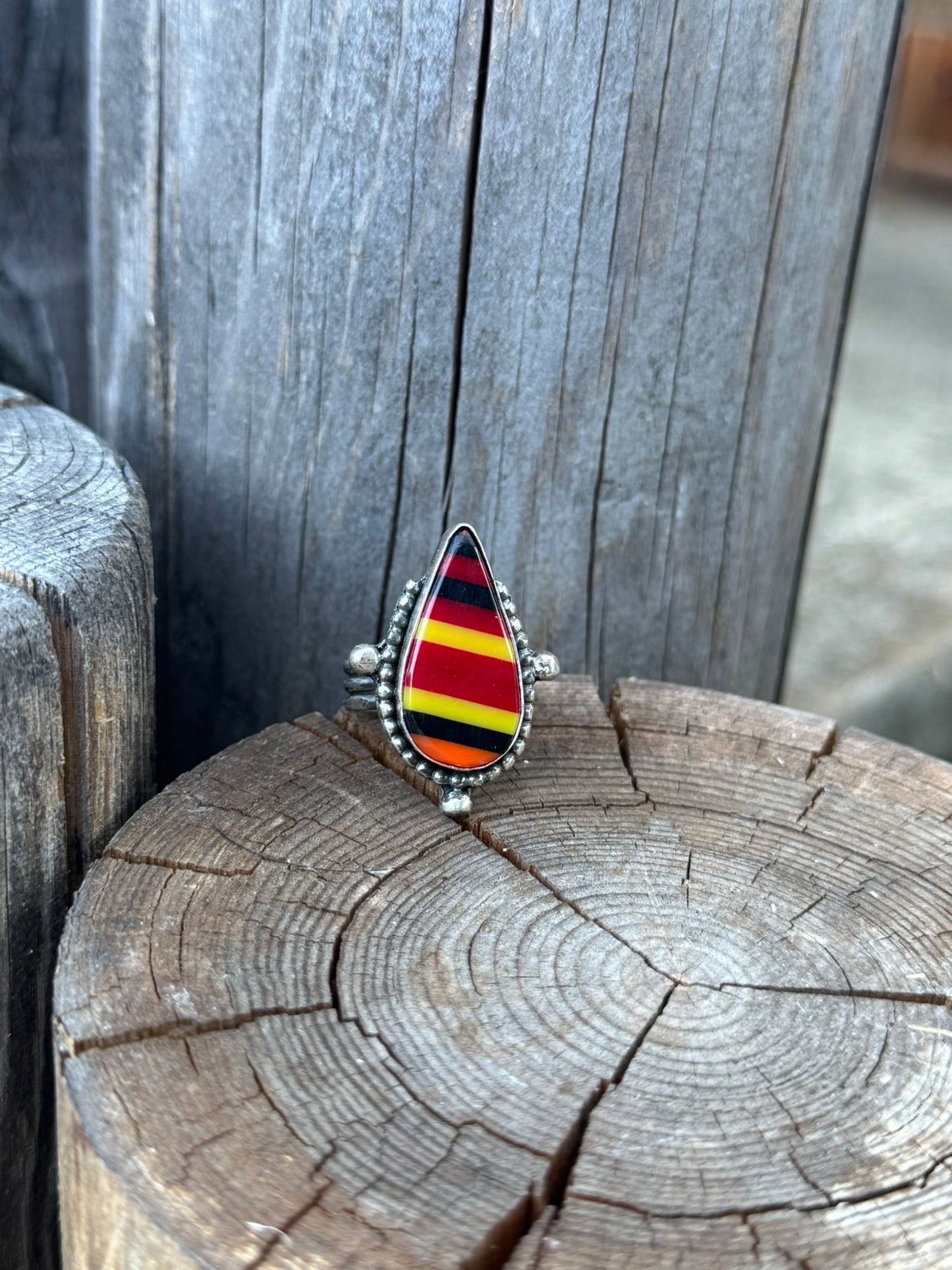 Serape Teardrop Ring