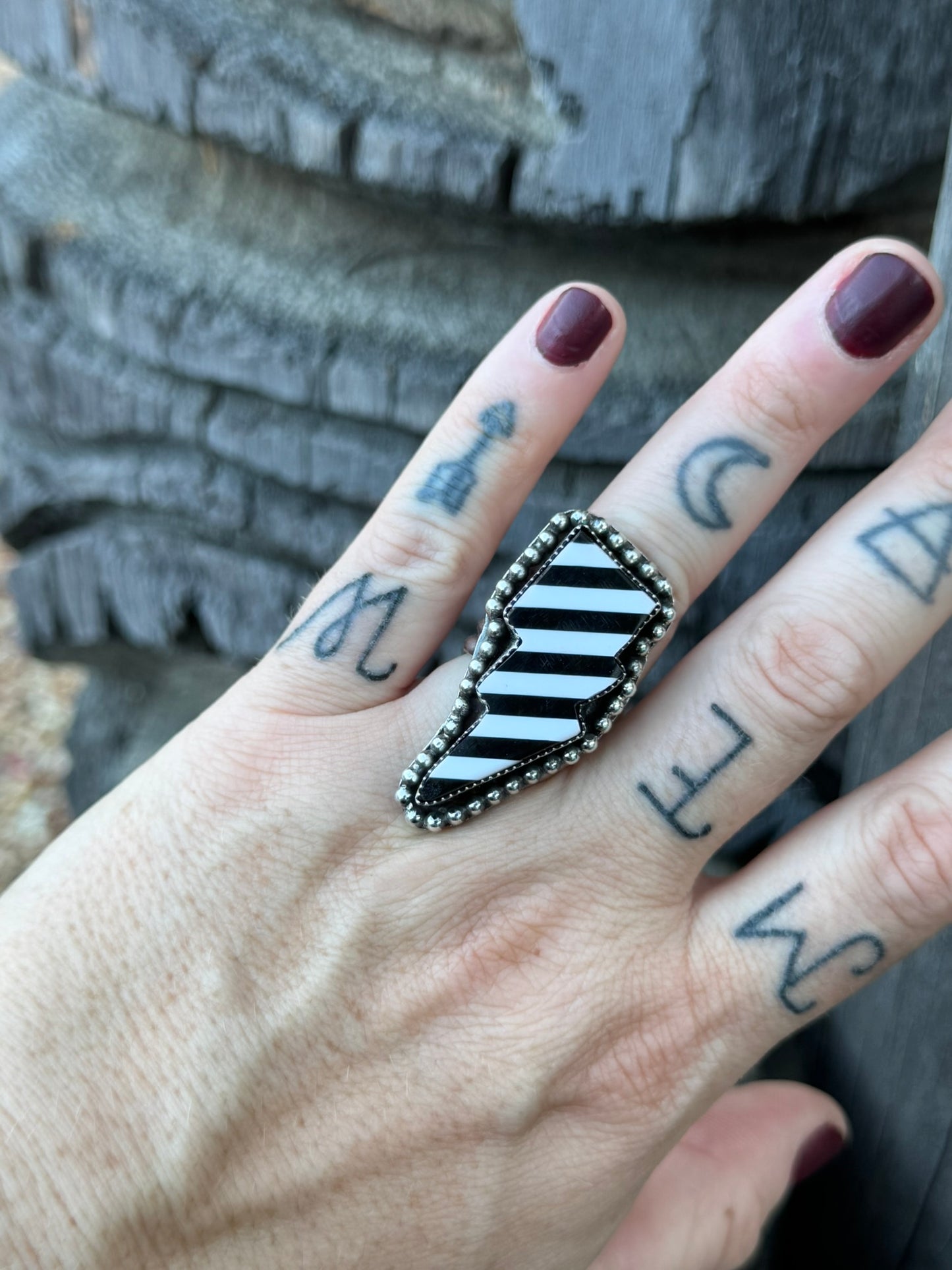 Striped Bolt Ring