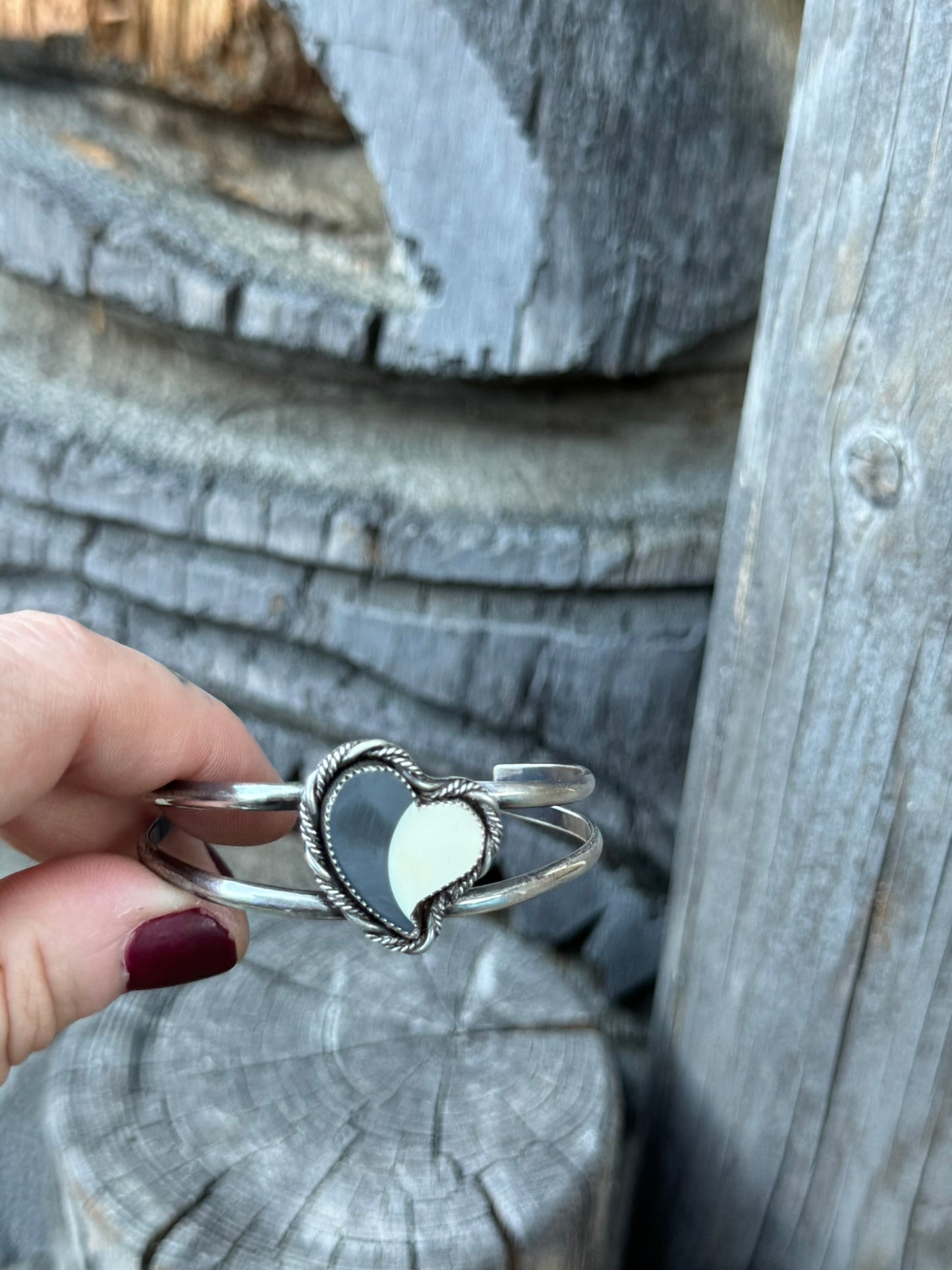 Pool Ball Scrap Heart Cuff