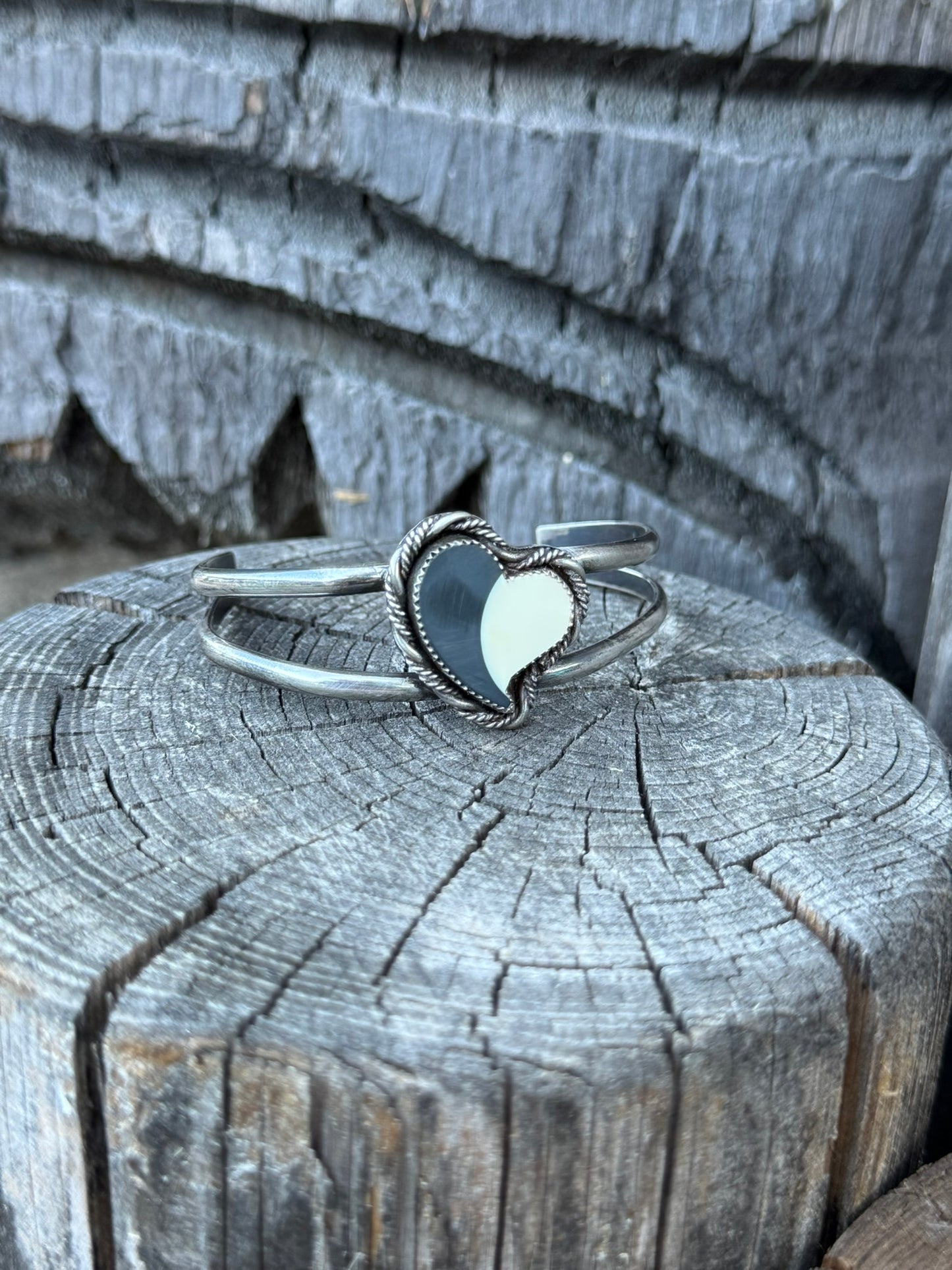 Pool Ball Scrap Heart Cuff