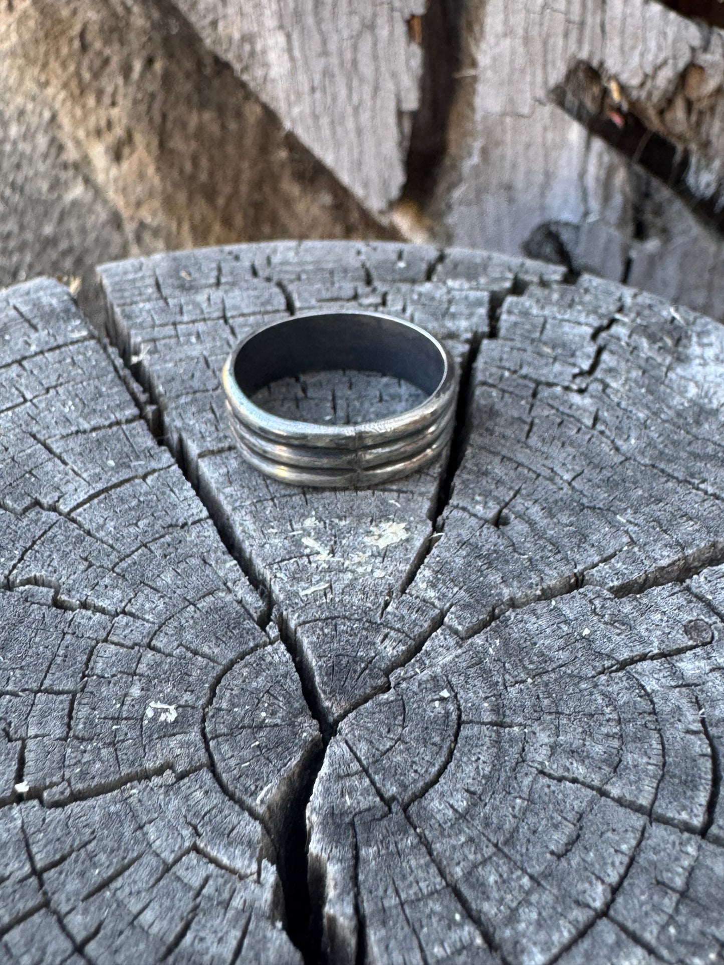 Sterling Silver Triple Band Stacker Ring