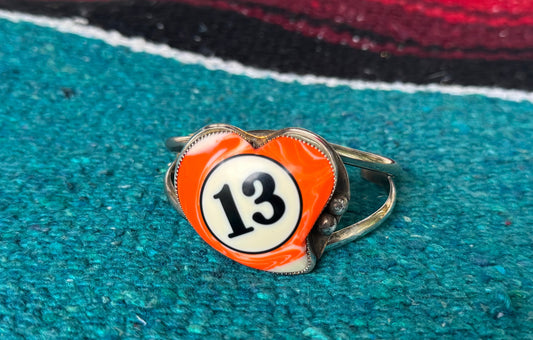 Bold Lucky 13 Pool Ball Cuff Bracelet