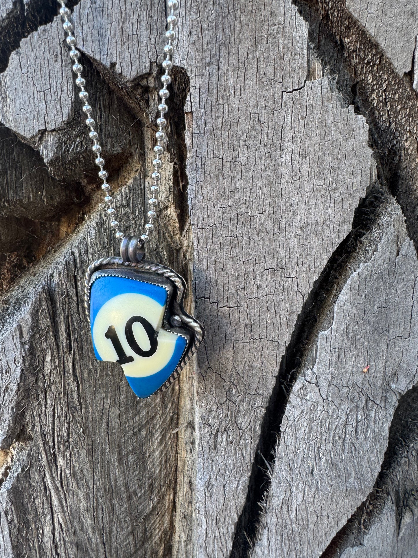 “10” Billiard Ball Chunky Bolt Necklace