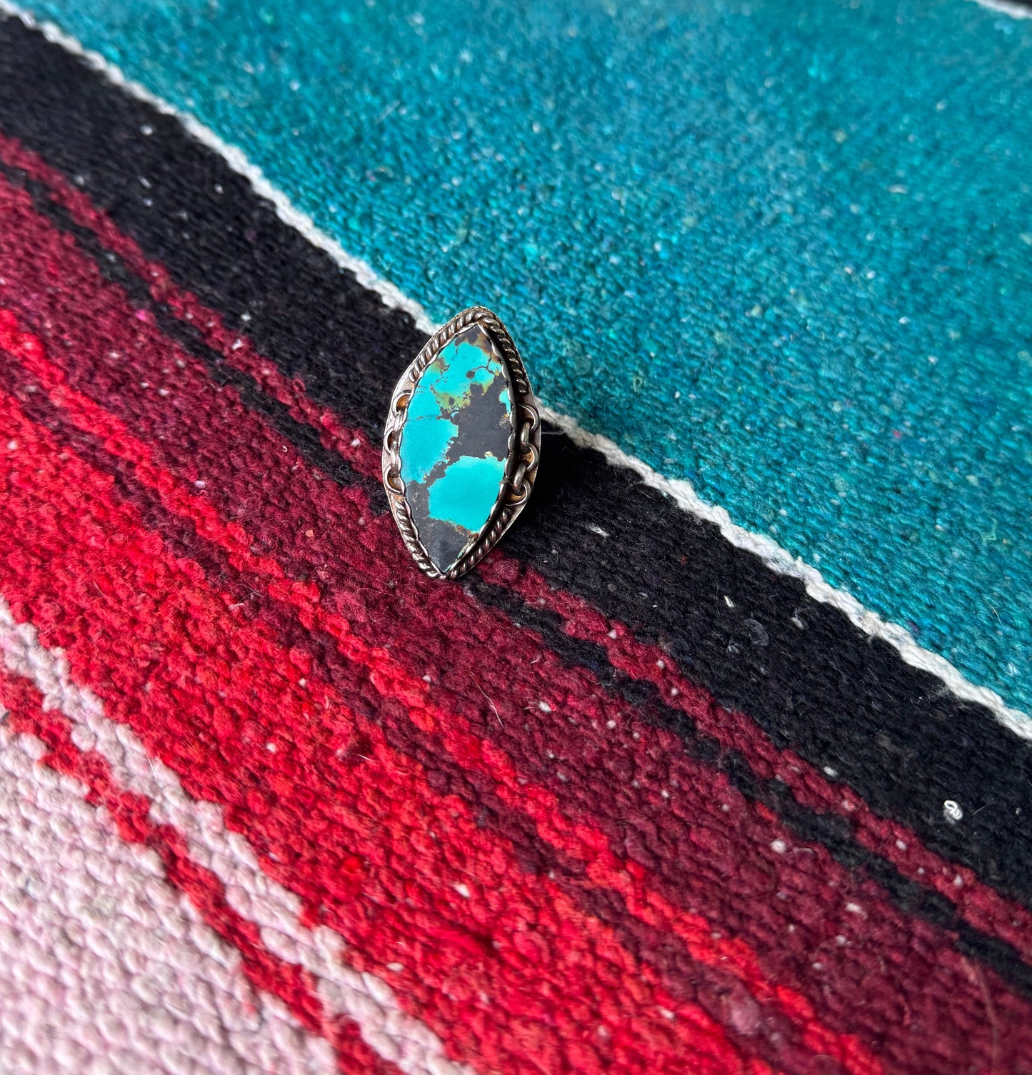 Large Hubei Turquoise Statement Ring