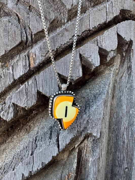 “1” Billiard Ball Chunky Bolt Necklace