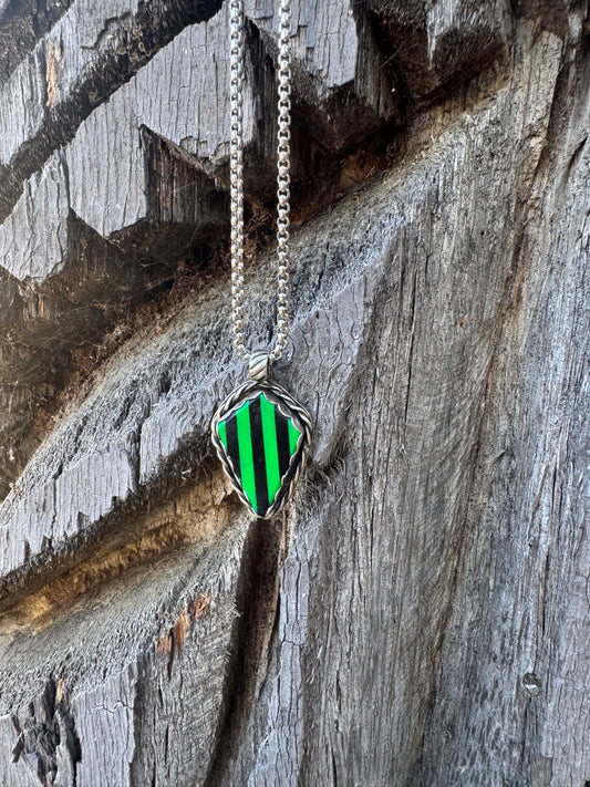 Striped Pendant Necklace