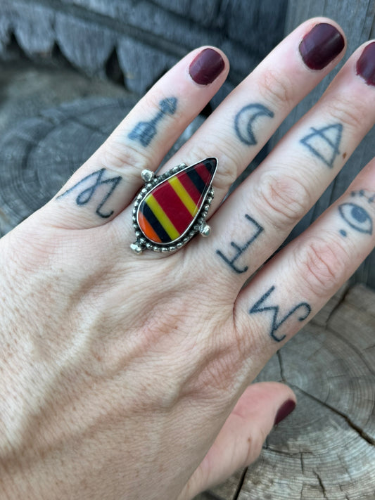 Serape Teardrop Ring