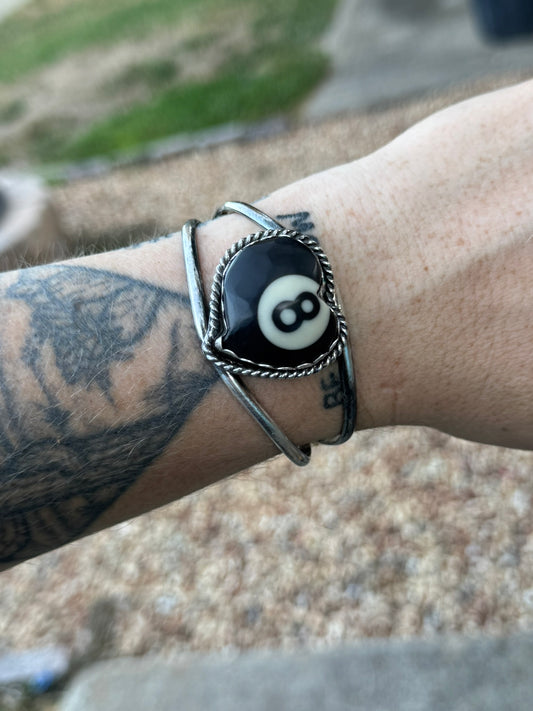 8 Ball Heart Cuff
