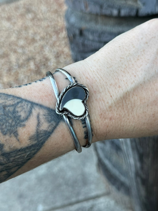 Pool Ball Scrap Heart Cuff